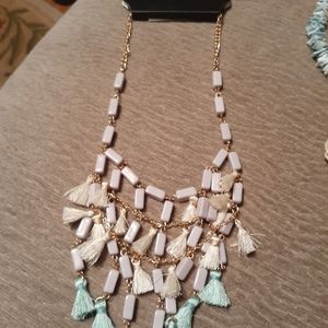 Bead & Feather Necklace